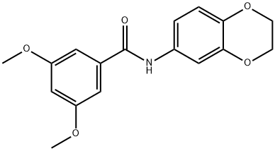 N-(2,3-dihydro-1,4-benzodioxin-6-yl)-3,5-dimethoxybenzamide Structural