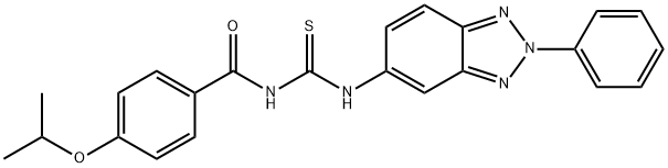 N-[(2-phenyl-2H-benzotriazol-5-yl)carbamothioyl]-4-(propan-2-yloxy)benzamide Structural