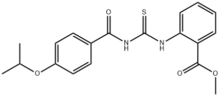methyl 2-({[(4-isopropoxybenzoyl)amino]carbothioyl}amino)benzoate Structural