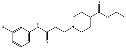 ethyl 1-(3-((3-chlorophenyl)amino)-3-oxopropyl)piperidine-4-carboxylate Structural