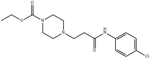 ethyl 4-[3-(4-chloroanilino)-3-oxopropyl]-1-piperazinecarboxylate Structural