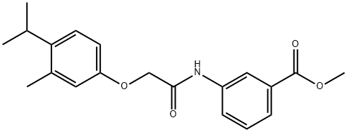 methyl 3-(2-(4-isopropyl-3-methylphenoxy)acetamido)benzoate Structural