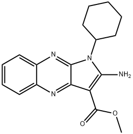 methyl 2-amino-1-cyclohexyl-1H-pyrrolo[2,3-b]quinoxaline-3-carboxylate Structural