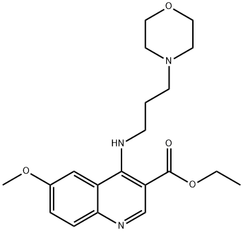 ethyl 6-methoxy-4-((3-morpholinopropyl)imino)-1,4-dihydroquinoline-3-carboxylate Structural