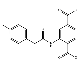 dimethyl 2-{[(4-fluorophenyl)acetyl]amino}benzene-1,4-dicarboxylate Structural
