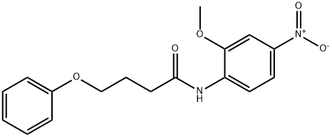 N-(2-methoxy-4-nitrophenyl)-4-phenoxybutanamide Structural