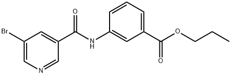propyl 3-(5-bromonicotinamido)benzoate Structural
