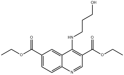 diethyl 4-((3-hydroxypropyl)imino)-1,4-dihydroquinoline-3,6-dicarboxylate Structural