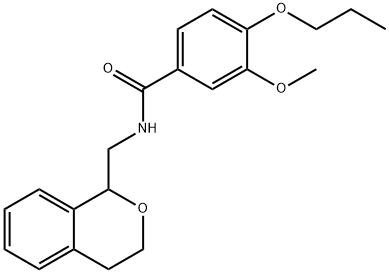 N-(3,4-dihydro-1H-isochromen-1-ylmethyl)-3-methoxy-4-propoxybenzamide Structural