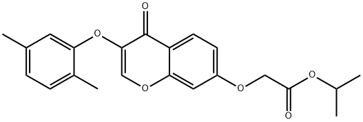 isopropyl {[3-(2,5-dimethylphenoxy)-4-oxo-4H-chromen-7-yl]oxy}acetate Structural