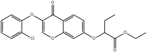 ethyl 2-((3-(2-chlorophenoxy)-4-oxo-4H-chromen-7-yl)oxy)butanoate Structural