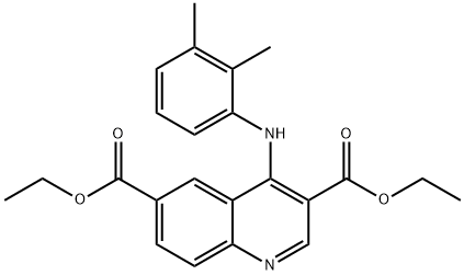 diethyl 4-((2,3-dimethylphenyl)imino)-1,4-dihydroquinoline-3,6-dicarboxylate Structural
