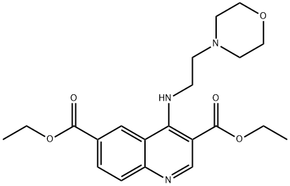 diethyl 4-((2-morpholinoethyl)imino)-1,4-dihydroquinoline-3,6-dicarboxylate Structural