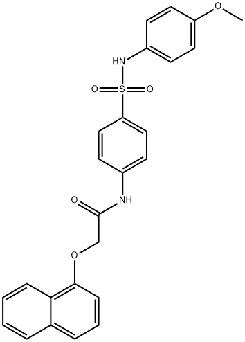 N-(4-{[(4-methoxyphenyl)amino]sulfonyl}phenyl)-2-(1-naphthyloxy)acetamide Structural
