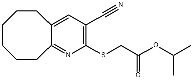 isopropyl 2-((3-cyano-5,6,7,8,9,10-hexahydrocycloocta[b]pyridin-2-yl)thio)acetate Structural