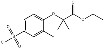 ethyl 2-(4-(chlorosulfonyl)-2-methylphenoxy)-2-methylpropanoate Structural