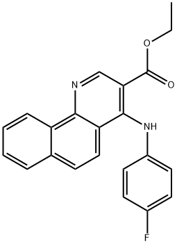 ethyl 4-(4-fluoroanilino)benzo[h]quinoline-3-carboxylate Structural