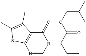 isobutyl 2-(5,6-dimethyl-4-oxothieno[2,3-d]pyrimidin-3(4H)-yl)butanoate Structural