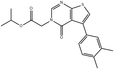isopropyl 2-(5-(3,4-dimethylphenyl)-4-oxothieno[2,3-d]pyrimidin-3(4H)-yl)acetate Structural