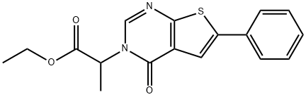 ethyl 2-(4-oxo-6-phenylthieno[2,3-d]pyrimidin-3(4H)-yl)propanoate Structural