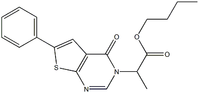 butyl 2-(4-oxo-6-phenylthieno[2,3-d]pyrimidin-3(4H)-yl)propanoate Structural