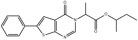 sec-butyl 2-(4-oxo-6-phenylthieno[2,3-d]pyrimidin-3(4H)-yl)propanoate Structural