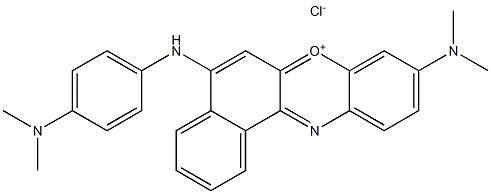 9-(dimethylamino)-5-((4-(dimethylamino)phenyl)amino)benzo[a]phenoxazin-7-ium chloride Structural