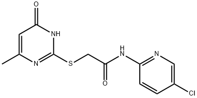 N-(5-chloropyridin-2-yl)-2-[(4-methyl-6-oxo-1,6-dihydropyrimidin-2-yl)sulfanyl]acetamide Structural