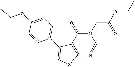 ethyl 2-(5-(4-ethoxyphenyl)-4-oxothieno[2,3-d]pyrimidin-3(4H)-yl)acetate Structural