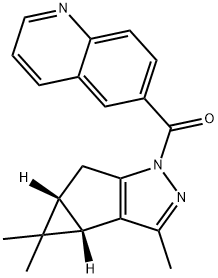 quinolin-6-yl((3bS,4aR)-3,4,4-trimethyl-3b,4,4a,5-tetrahydro-1H-cyclopropa[3,4]cyclopenta[1,2-c]pyrazol-1-yl)methanone Structural