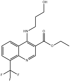 ethyl 4-((3-hydroxypropyl)amino)-8-(trifluoromethyl)quinoline-3-carboxylate Structural