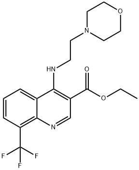 ethyl 4-((2-morpholinoethyl)amino)-8-(trifluoromethyl)quinoline-3-carboxylate Structural