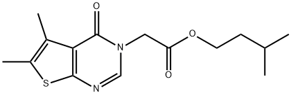 isopentyl 2-(5,6-dimethyl-4-oxothieno[2,3-d]pyrimidin-3(4H)-yl)acetate Structural