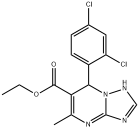 ethyl 7-(2,4-dichlorophenyl)-5-methyl-1,7-dihydro-[1,2,4]triazolo[1,5-a]pyrimidine-6-carboxylate Structural