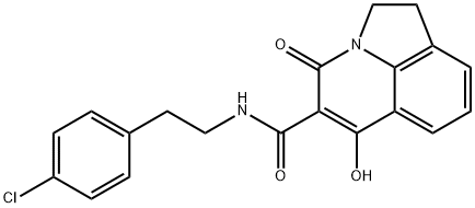 N-(4-chlorophenethyl)-6-hydroxy-4-oxo-2,4-dihydro-1H-pyrrolo[3,2,1-ij]quinoline-5-carboxamide Structural
