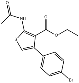 ethyl 2-acetamido-4-(4-bromophenyl)thiophene-3-carboxylate Structural