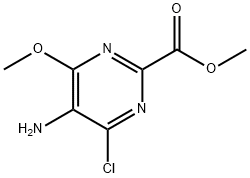 methyl 5-amino-4-chloro-6-methoxypyrimidine-2-carboxylate Structural