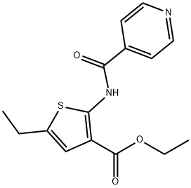 ethyl 5-ethyl-2-(isonicotinamido)thiophene-3-carboxylate Structural