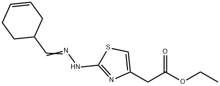ethyl {2-[2-(3-cyclohexen-1-ylmethylene)hydrazino]-1,3-thiazol-4-yl}acetate Structural