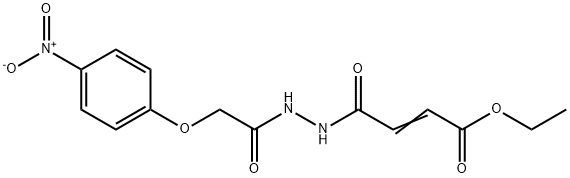 ethyl (2E)-4-{2-[(4-nitrophenoxy)acetyl]hydrazinyl}-4-oxobut-2-enoate Structural