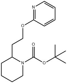 tert-butyl 2-(2-(pyridin-2-yloxy)ethyl)piperidine-1-carboxylate Structural