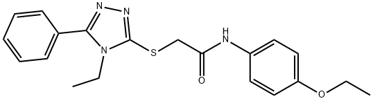 N-(4-ethoxyphenyl)-2-[(4-ethyl-5-phenyl-4H-1,2,4-triazol-3-yl)sulfanyl]acetamide Structural