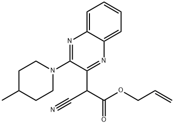 allyl 2-cyano-2-(3-(4-methylpiperidin-1-yl)quinoxalin-2-yl)acetate Structural