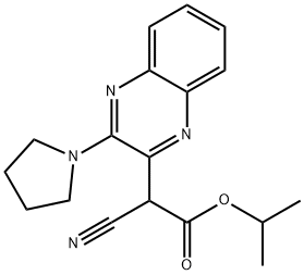 isopropyl 2-cyano-2-(3-(pyrrolidin-1-yl)quinoxalin-2-yl)acetate Structural