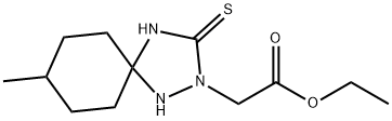 ethyl 2-(8-methyl-3-thioxo-1,2,4-triazaspiro[4.5]decan-2-yl)acetate Structural