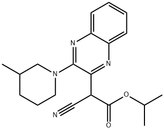 isopropyl 2-cyano-2-(3-(3-methylpiperidin-1-yl)quinoxalin-2-yl)acetate Structural