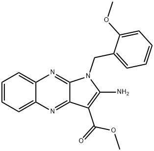 methyl 2-amino-1-(2-methoxybenzyl)-1H-pyrrolo[2,3-b]quinoxaline-3-carboxylate Structural