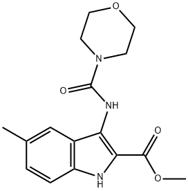methyl 5-methyl-3-(morpholine-4-carboxamido)-1H-indole-2-carboxylate Structural