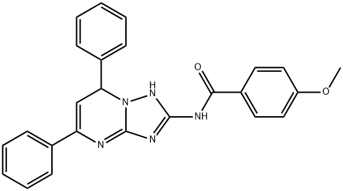 N-(5,7-diphenyl-4,7-dihydro[1,2,4]triazolo[1,5-a]pyrimidin-2-yl)-4-methoxybenzamide Structural
