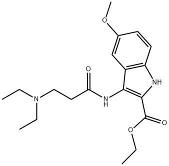 ethyl 3-(3-(diethylamino)propanamido)-5-methoxy-1H-indole-2-carboxylate Structural